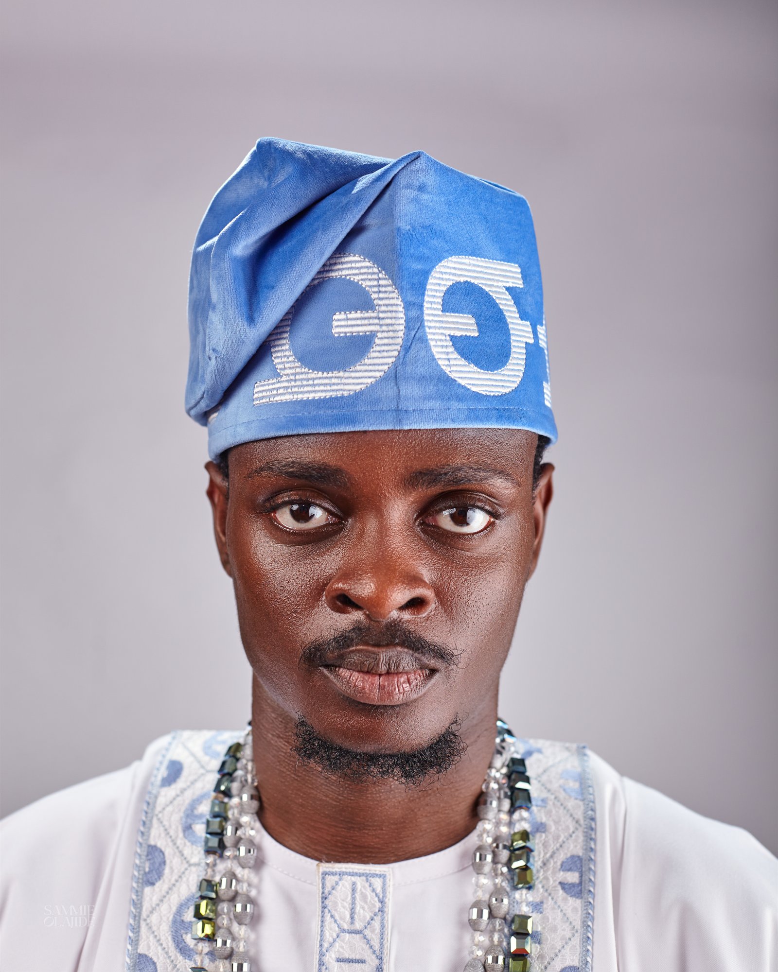 Signature Blue Velvet Yoruba Fila Cap